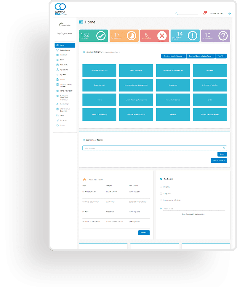 lc compliance report tablet dashboard
